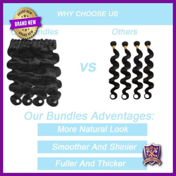 18 Inch Brazilian Body Wave Human Hair Bundles 3 Bundle Deal main image 4